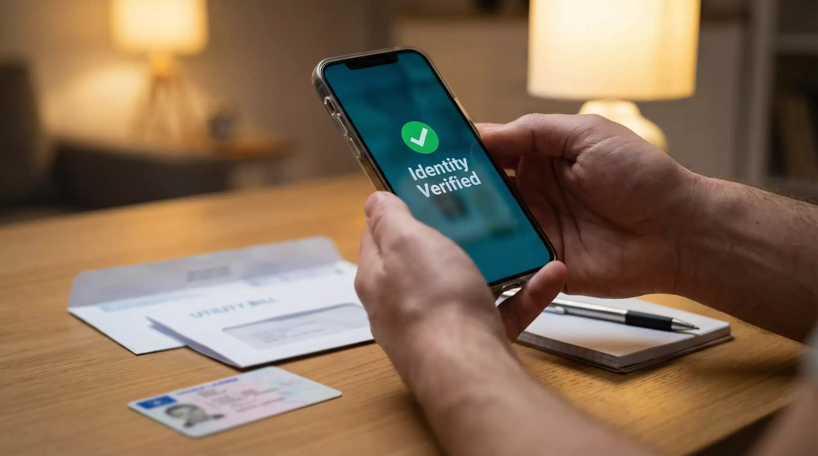 Sweeps coins redemption process — person completing KYC verification on a phone screen