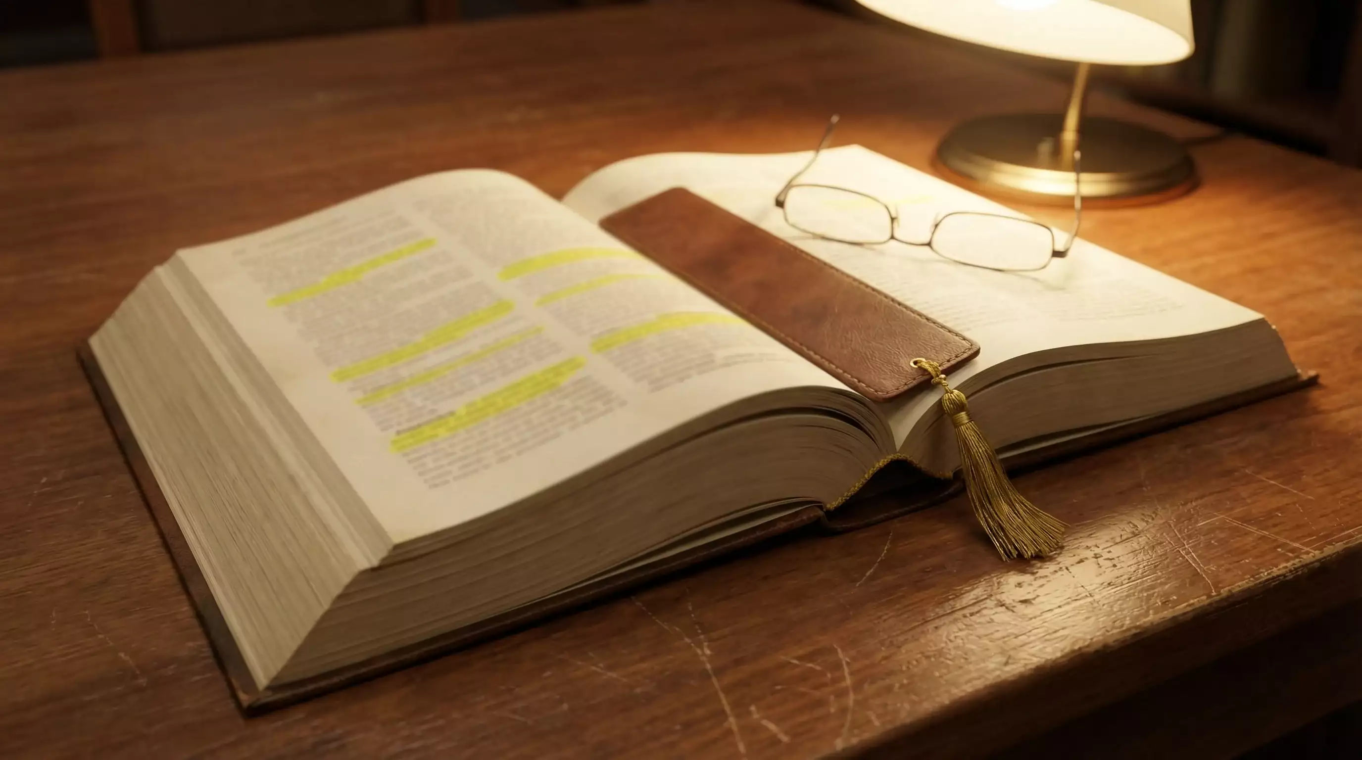 Open reference book with highlighted terms and a bookmark representing a sweepstakes casino glossary