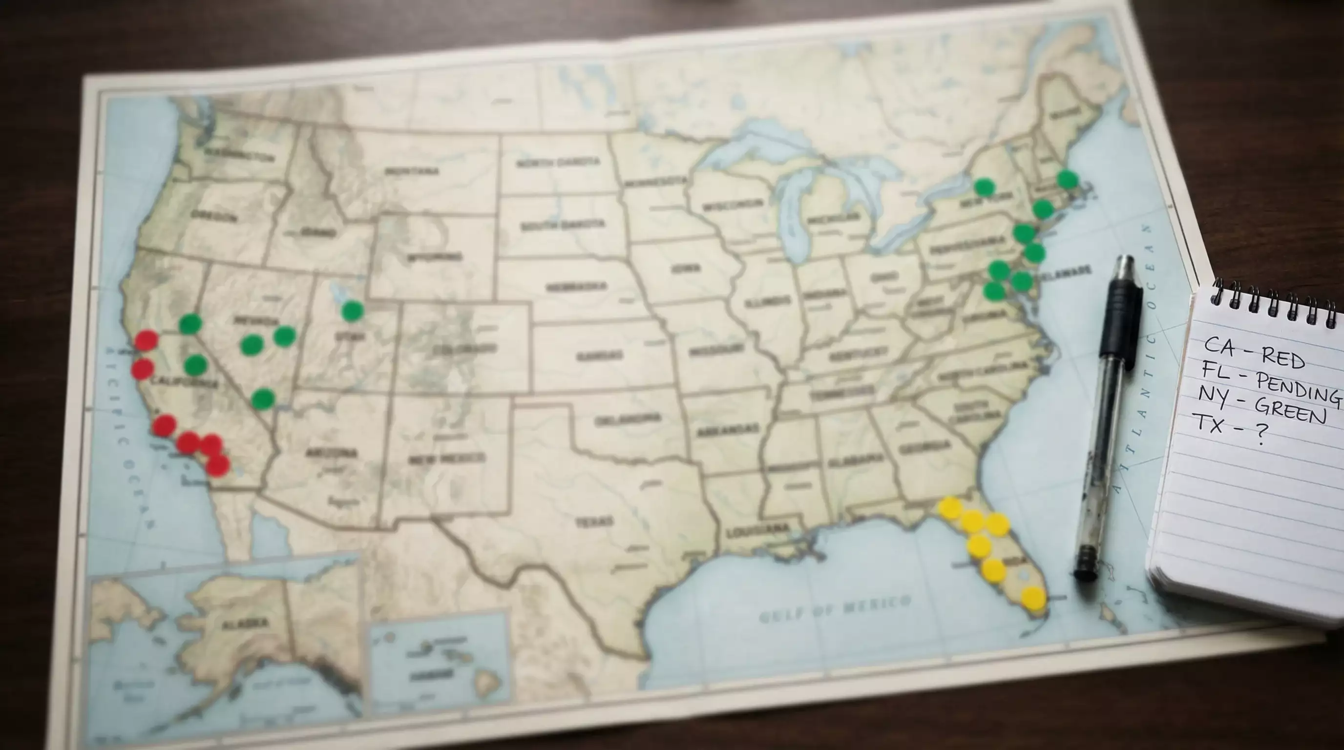 Sweepstakes casino legal states in 2026 — US map showing banned and permitted jurisdictions