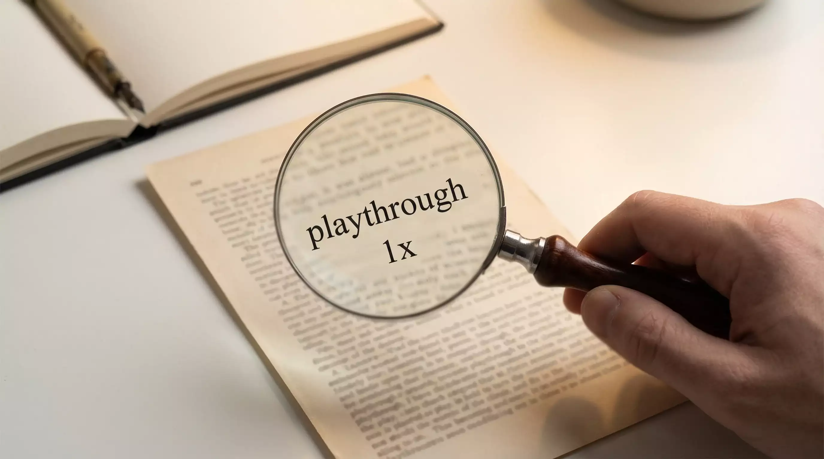 Magnifying glass over fine print of a bonus document revealing wagering requirement details